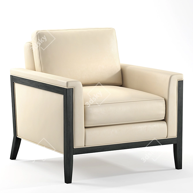 Luxurious Ava Leather Chair by Hancock & Moore 3D model image 1