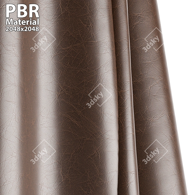 Luxury Leather PBR Texture 3D model image 2