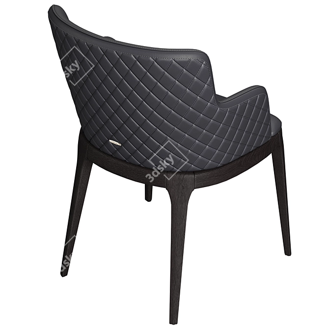 Magda Couture Armchair: Sleek Design & Comfort 3D model image 3