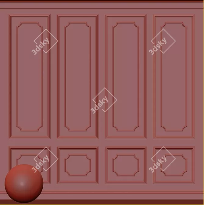 Elegant Plaster with Molding 3D model image 3