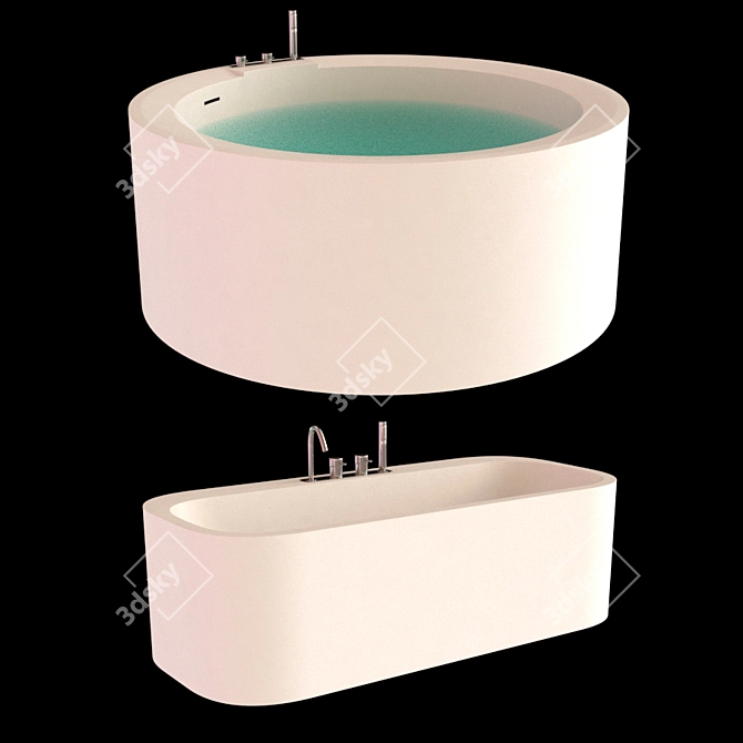 Luxury Rexa Design Bath Set 3D model image 2