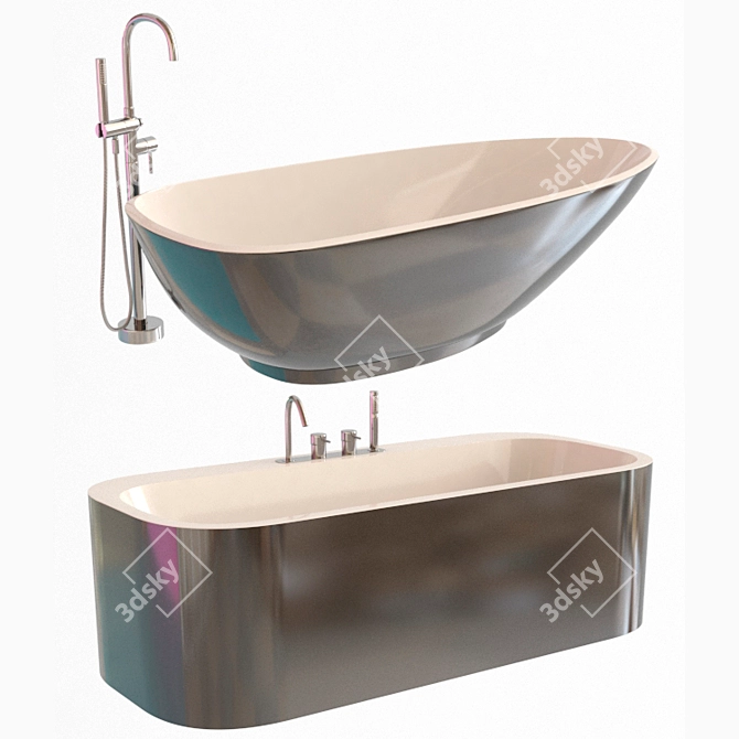 Luxury Rexa Design Bath Set 3D model image 6