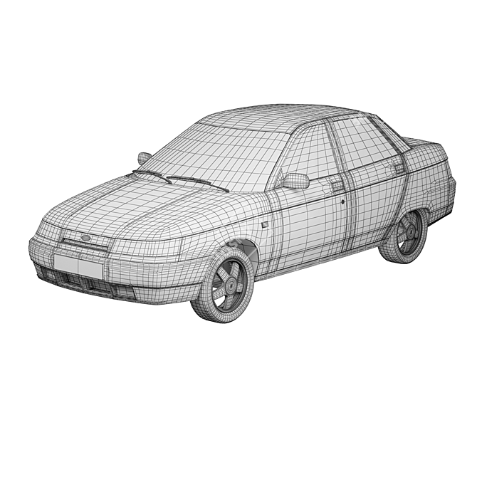 LADA 2110: Perfect for Exterior Scenes 3D model image 2