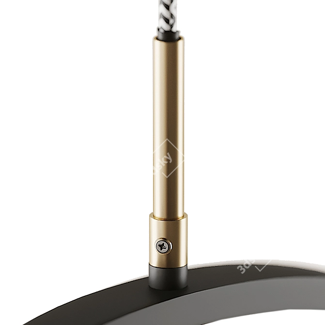 Modern Brushed Brass Pendant: Franz 3D model image 4