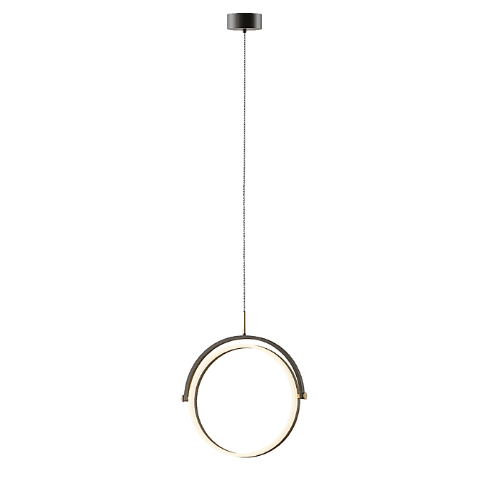 Modern Brushed Brass Pendant: Franz 3D model image 5