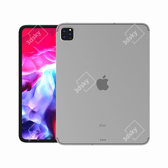 2020 iPad Pro 12.9: SIM Card Tray, Ultimate Performance 3D model image 1