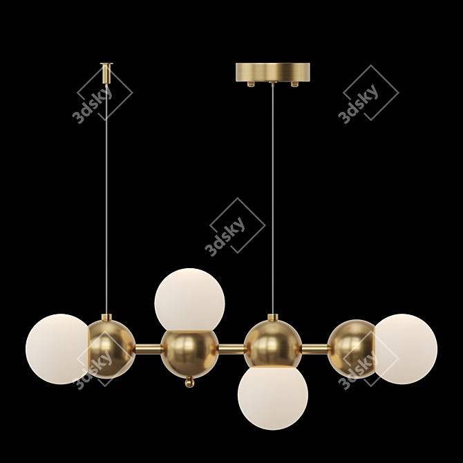 Scandinavian Style Lamp with Metal Rail - Lampatron MARICA 4 3D model image 2