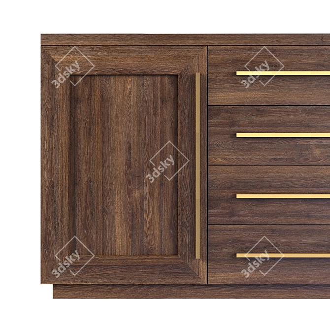 Title: RH Modern Double Door Sideboard 3D model image 4