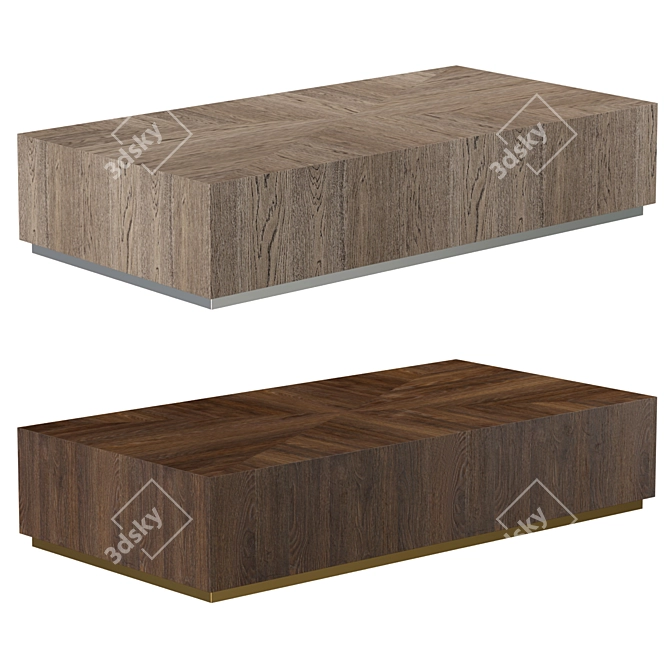 Sleek RH Modern Machinto Coffee Table 3D model image 1