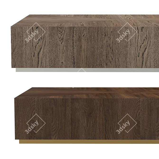 Sleek RH Modern Machinto Coffee Table 3D model image 2