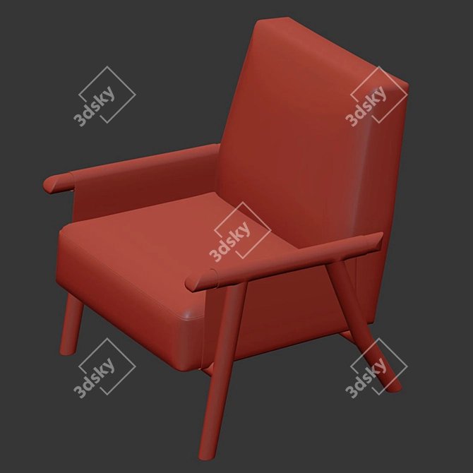 Elegant Voluto Armchair: Christian Liaigre 3D model image 4