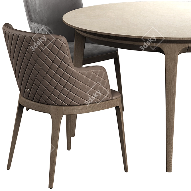 Designer Folding Chair and Table 3D model image 3