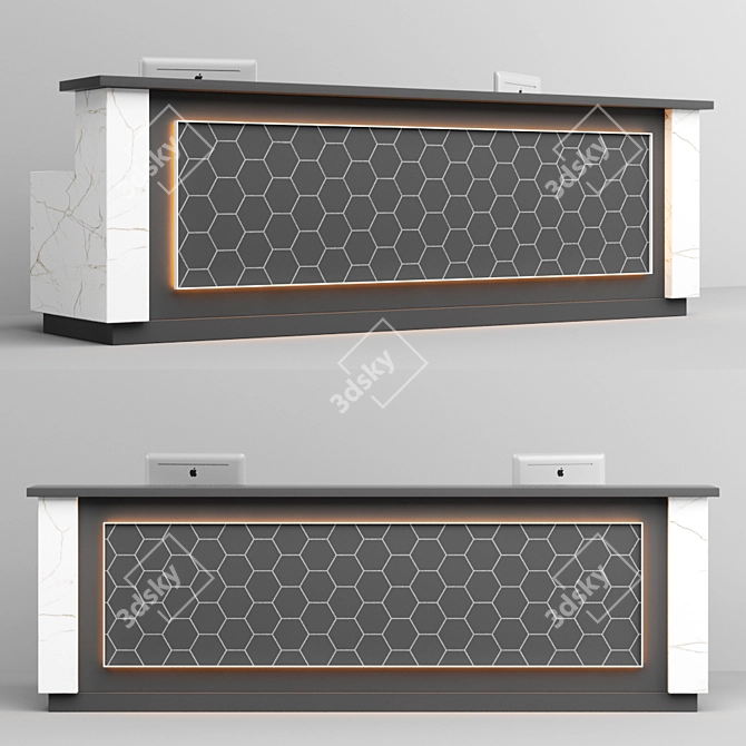 110 Reception Desk: Effortless Elegance 3D model image 1