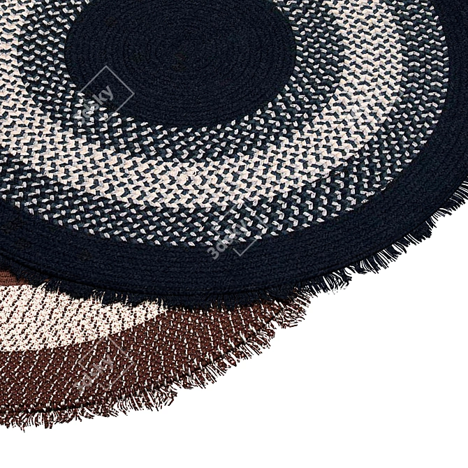 7ft Round Rug: Elegant and Durable 3D model image 2
