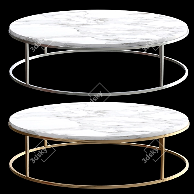 Luxury Marble Coffee Table 3D model image 1