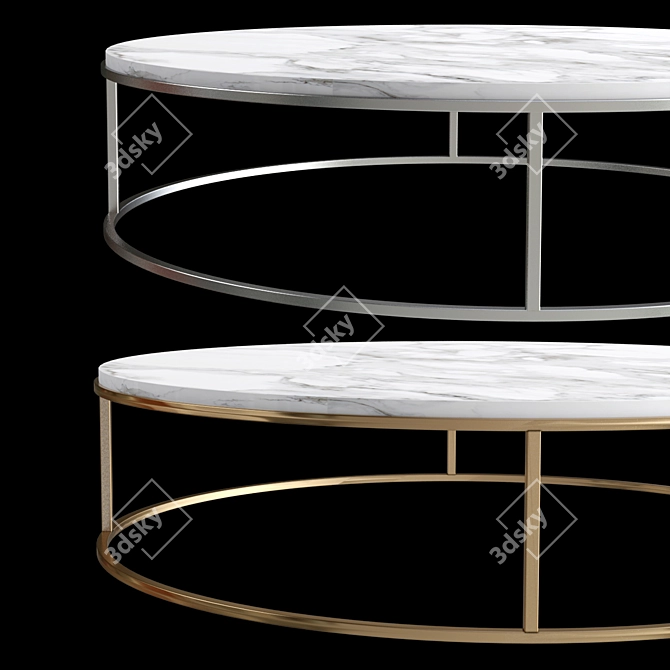 Luxury Marble Coffee Table 3D model image 2