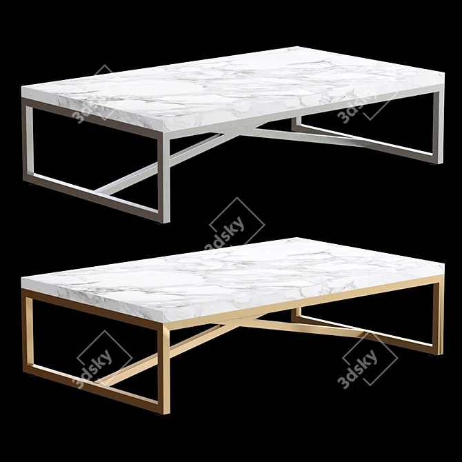 Sleek Torano Coffee Table: RH Modern 3D model image 1