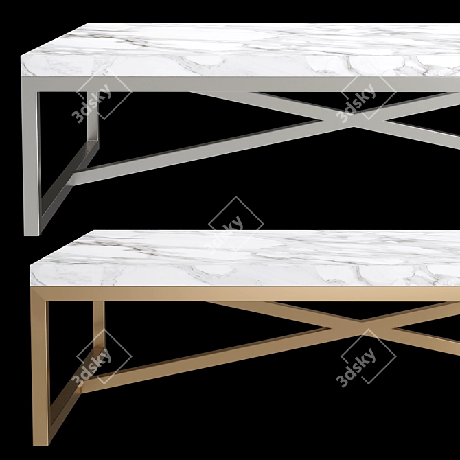 Sleek Torano Coffee Table: RH Modern 3D model image 2