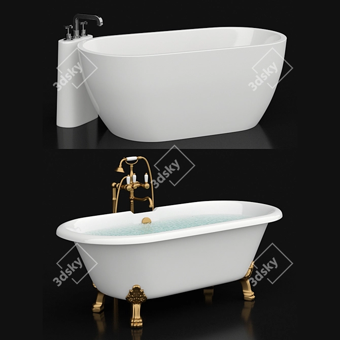 Luxury Bath Set by BelBagno 3D model image 2