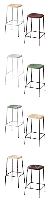 HAY Soft Edge P30 Stacking Chairs 3D model image 3
