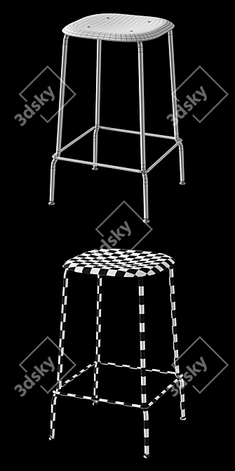 HAY Soft Edge P30 Stacking Chairs 3D model image 5