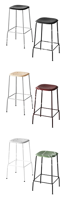 HAY Soft Edge P30 Stacking Chairs 3D model image 8