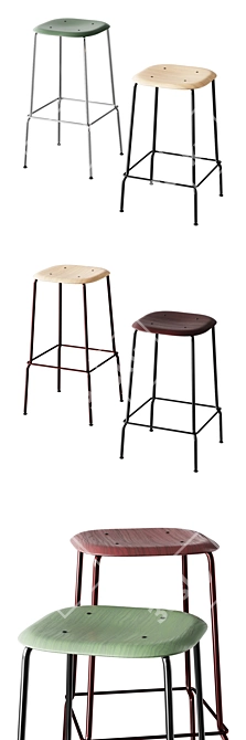 HAY Soft Edge P30 Stacking Chairs 3D model image 9