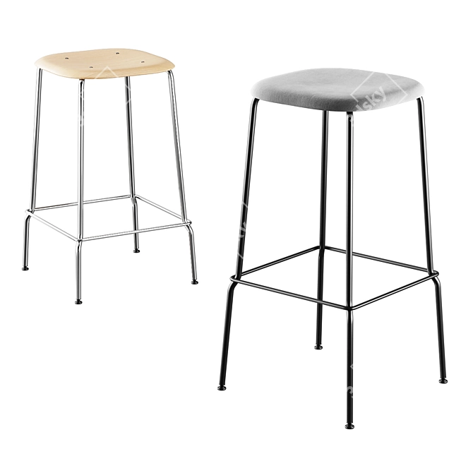 HAY Soft Edge P30 Stacking Chairs 3D model image 16