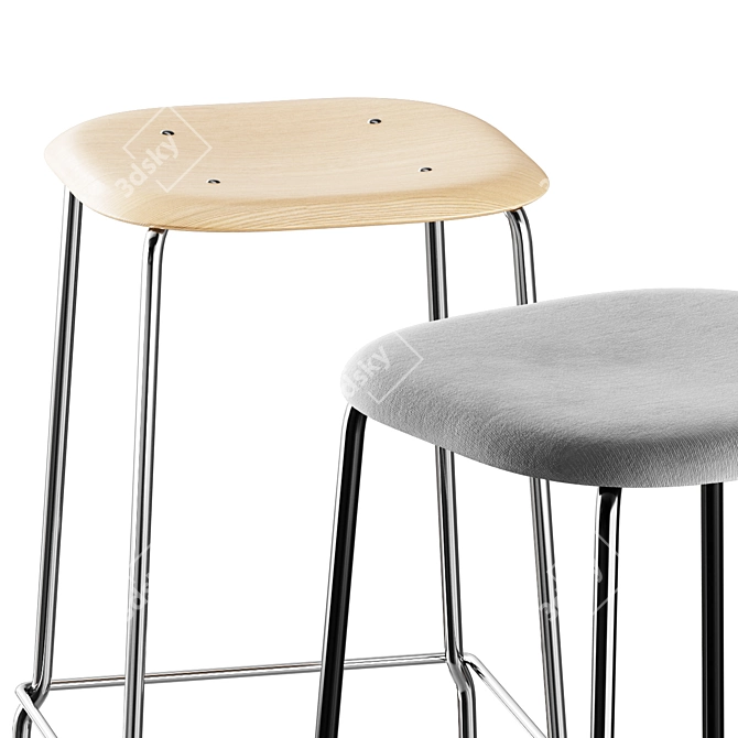 HAY Soft Edge P30 Stacking Chairs 3D model image 19