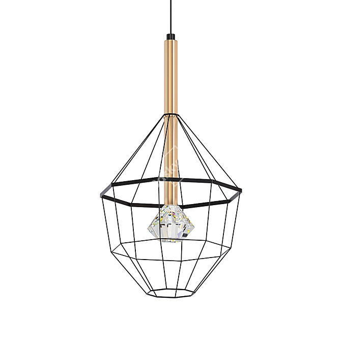 Mesh Metal Pendant Lights 3D model image 1