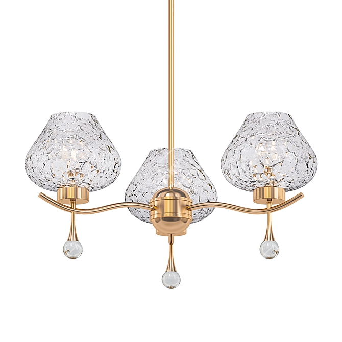 Glistening Glass Cluster Chandelier 3D model image 1