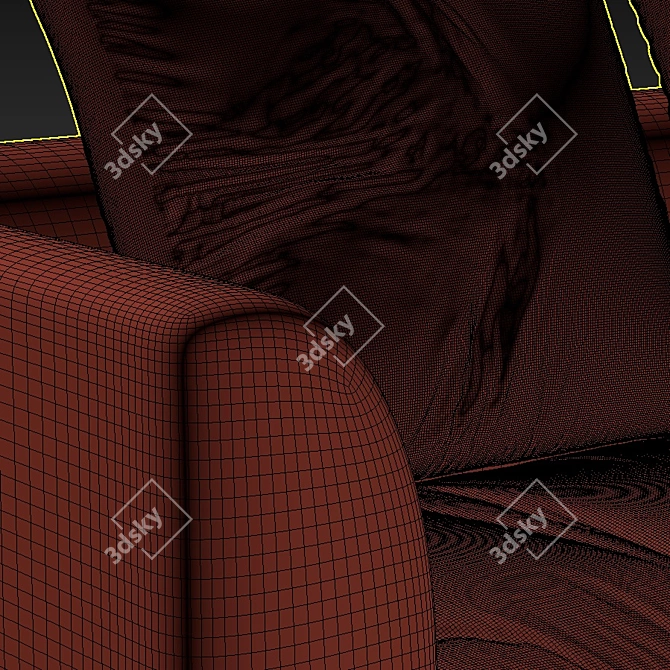 Mell Lounge: A Modern Polygone 3D model image 3