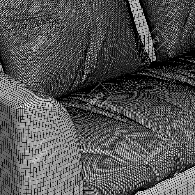 Mell Lounge: A Modern Polygone 3D model image 11