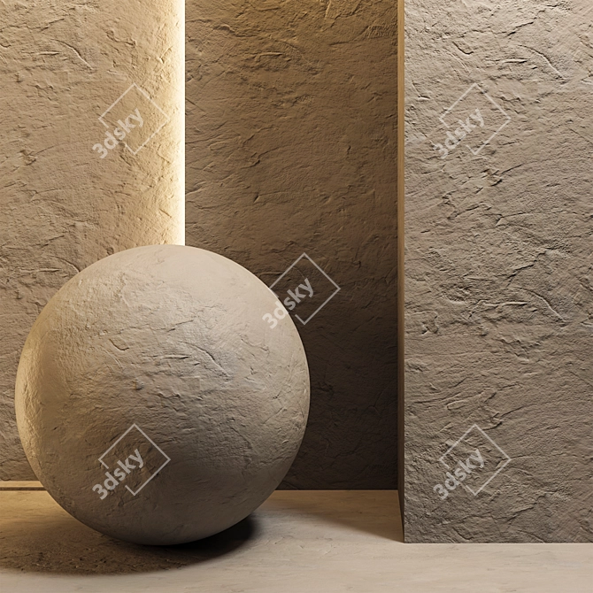 Seamless Map - Plaster  High-Resolution Texture 3D model image 1