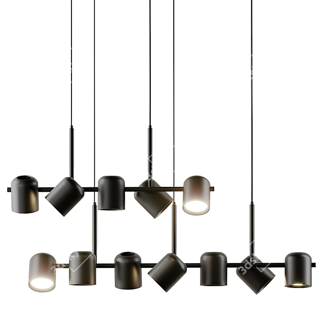 Modern Copper Ceiling Light 3D model image 4