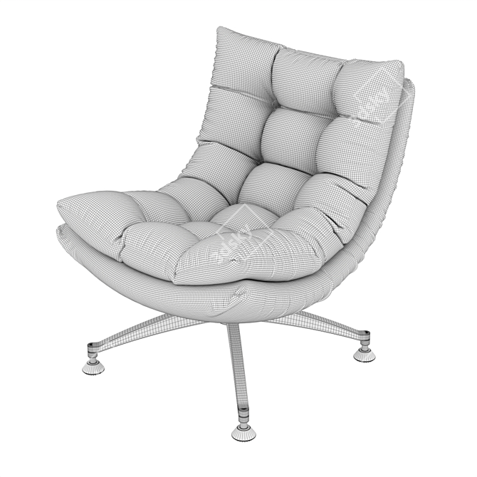 Sakura Armchair: Stylish Comfort 3D model image 2