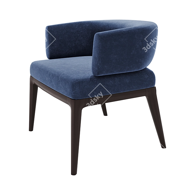 Modern Upholstered Dining Chair 3D model image 1