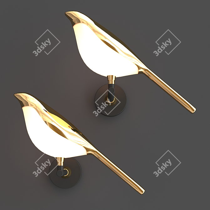 Modern Wall Fixture: Nomi Wall 3D model image 2