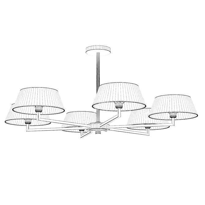 Heathfield Holt 6-Light Pendant 3D model image 4