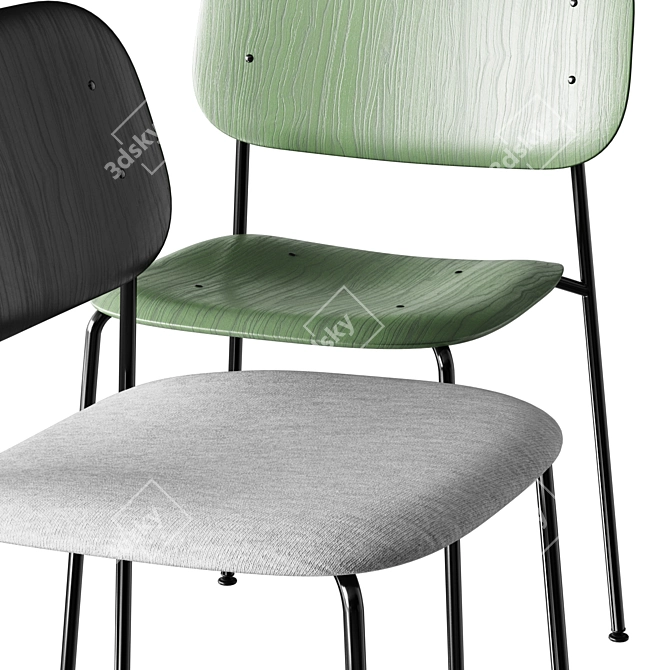 HAY Soft Edge 10 Upholstered Chair 3D model image 4