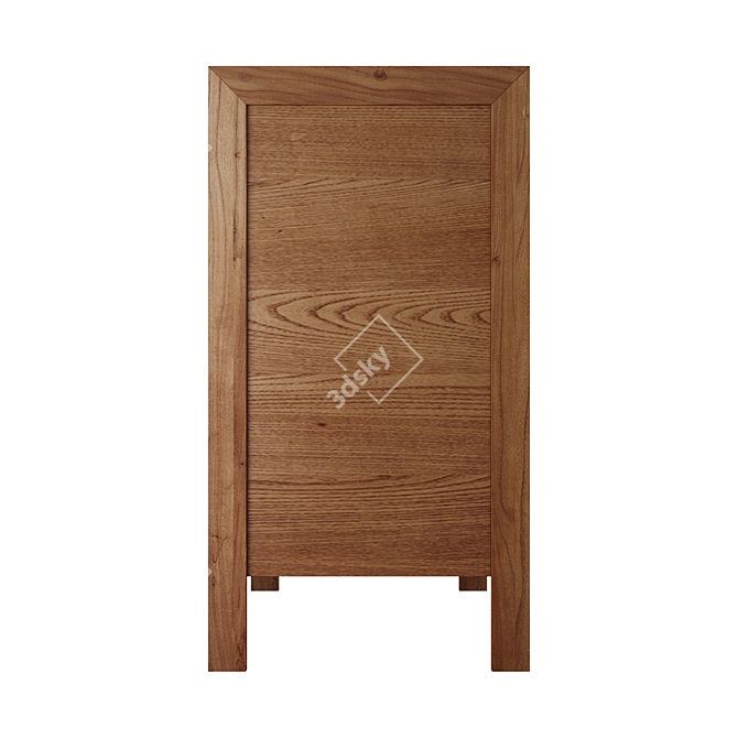 Dark Ash 4-Drawer Storage 3D model image 3