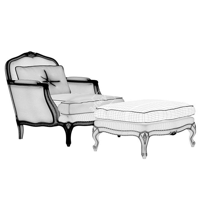 Keoma Chinook Armchair: Elegant and Comfortable 3D model image 5