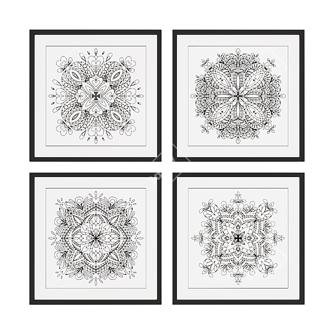 Mystic Mandalas Set 3D model image 1