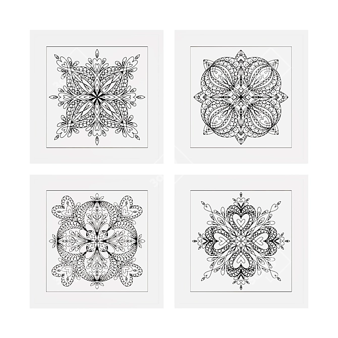 Mystic Mandalas Set 3D model image 3