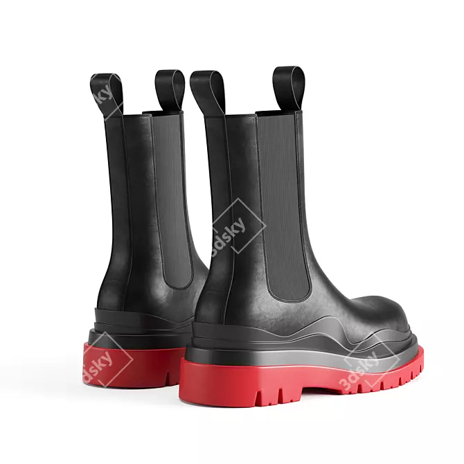 Title: Bottega Veneta Tire Boots 3D model image 2