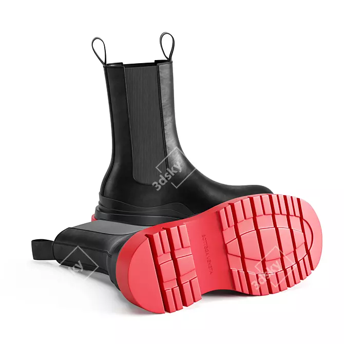 Title: Bottega Veneta Tire Boots 3D model image 4