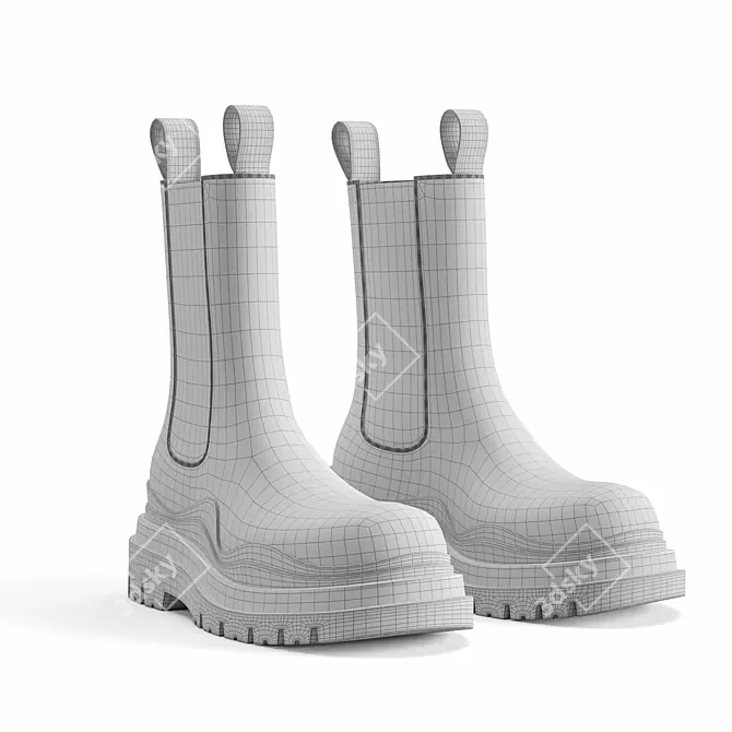 Title: Bottega Veneta Tire Boots 3D model image 5