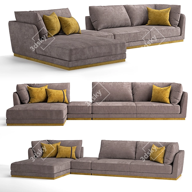 Luxurious Dorian Sofa - Exquisite Style 3D model image 1