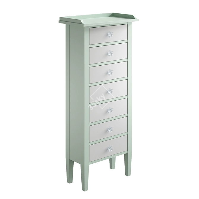 Luxury Dubai Classic Chest of Drawers 3D model image 1