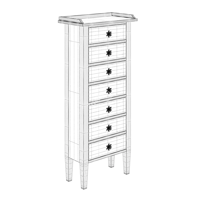 Luxury Dubai Classic Chest of Drawers 3D model image 4